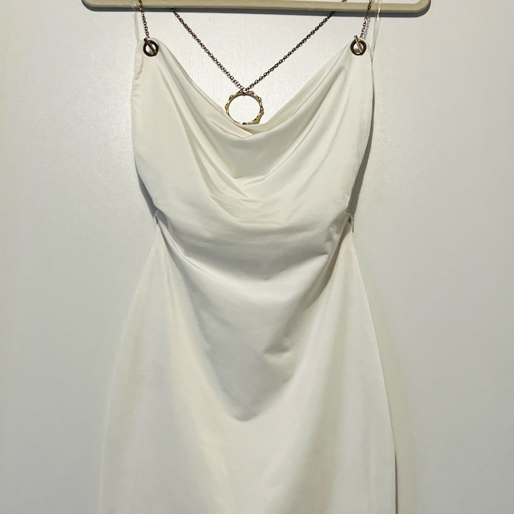 Fashion Nova White Backless Dress